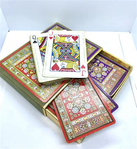 Vintage Playing Cards Double Deck General Electric Etsy