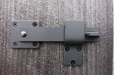 It's the barn door caster and latch that brings out the beauty of your barn door instead of detracting from it! 5.5" Hearth Creek Black Barn Door Hardware Farm Gate Latch