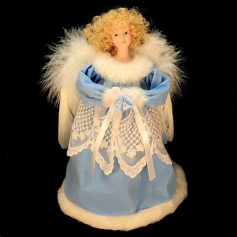 Christmas Decorations 9 Blue Cameo Angel Tree Topper