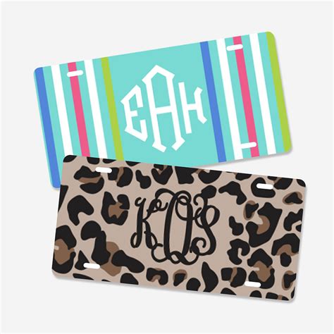 Monogrammed Front License Plate Marleylilly