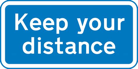 Keep Your Distance Sign Theory Test