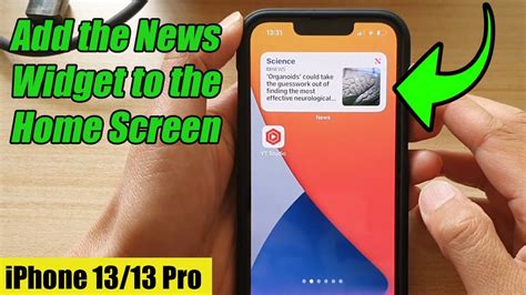 Iphone 1313 Pro How To Add The News Widget To The Home Screen Youtube