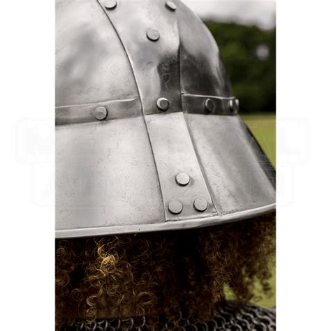 Guardsman Helmet Polished Steel Mci 3350 By Medieval Armour