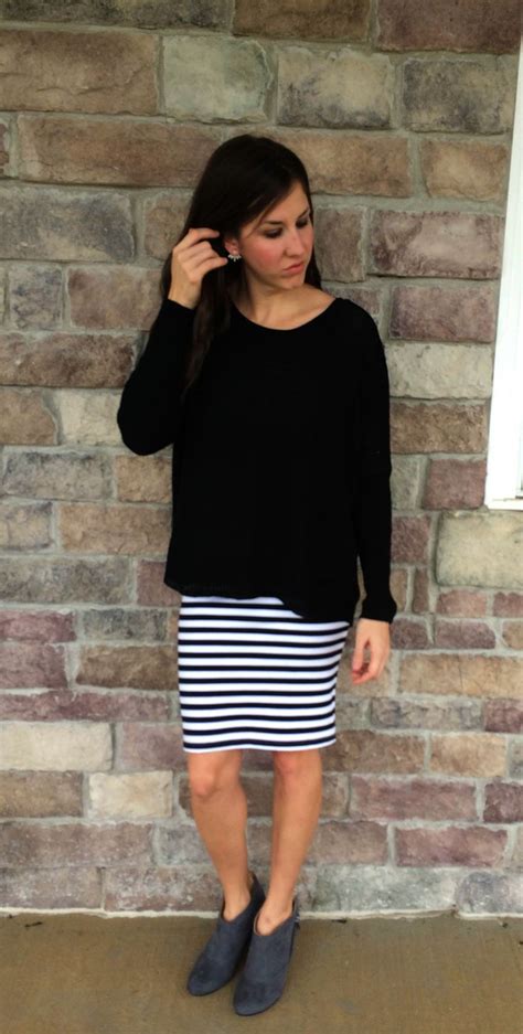 what i wore real mom style striped skirt in winter realmomstyle momma in flip flops real