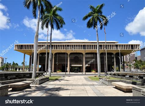 Hawaii State Capitol Building In Honolulu Hawaii Stock Photo 55689637