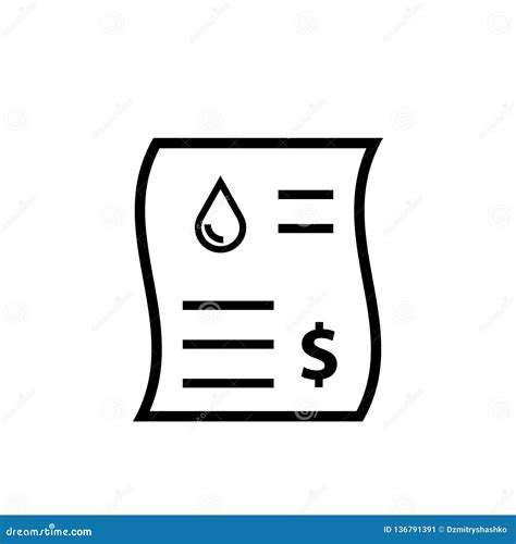 Water Utility Bill Icon Stock Vector Illustration Of Bank 136791391
