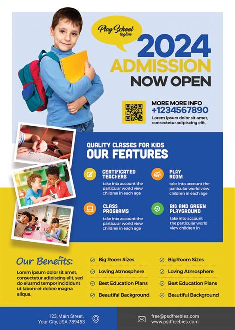 School Admission Open Ad Flyer Psd