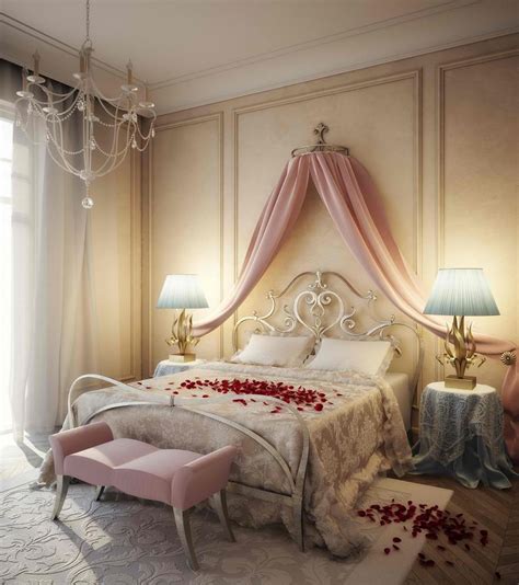 Romantic Bedroom With Silk And Satin Bed Sheets Founterior