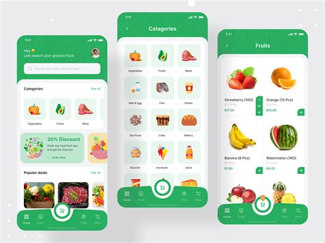 Grocery App Ui Design Designs Themes Templates And Downloadable