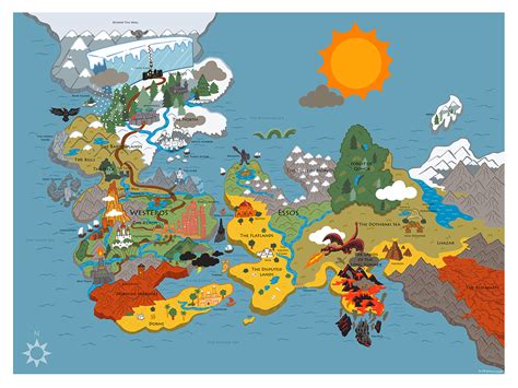 Map Of The World Of Ice And Fire 88 World Maps