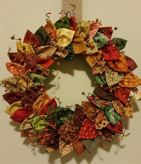 Fabric Wreath More Autumn Crafts Christmas Projects Holiday Crafts