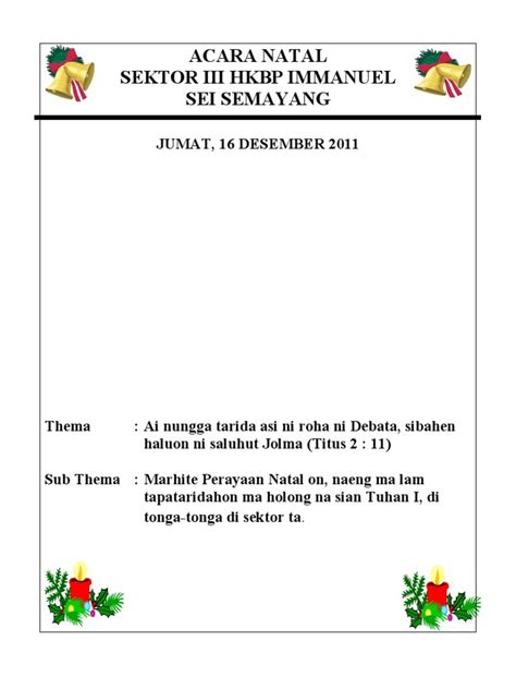 Savesave rundown acara perayaan natal sekolah minggu for later. 20+ Inspirasi Tema Natal Sekolah Minggu Bahasa Batak - Feiwie Dasmeer