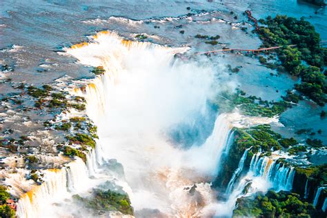 Most Beautiful Waterfall In The World Iguazu Falls In Brazil