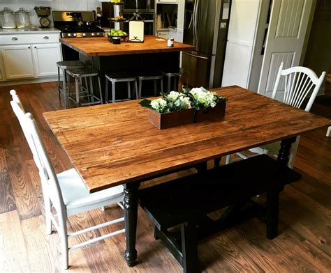 Maybe you would like to learn more about one of these? Rustic Farmhouse table top used to replace old table top ...