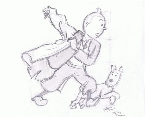 Tintin Sketch At Explore Collection Of Tintin Sketch
