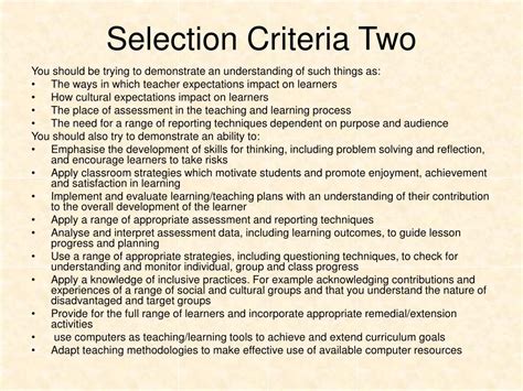 Ppt How To Write Selection Criteria Powerpoint Presentation Free