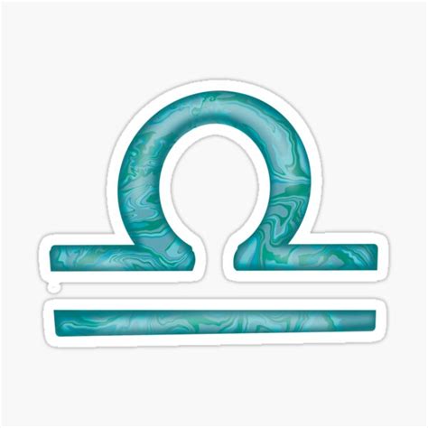 Libra In Distinctive Colors Horoscope Turquoise Sticker For Sale By