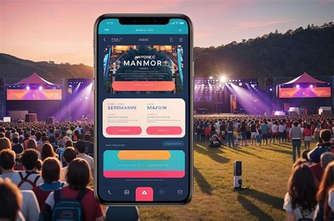 Premium Photo A Mockup For A Music Festival Promotion Displaying A