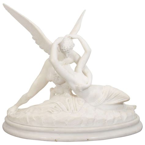 Neoclassical Style Marble Sculpture Of Cupid And Psyche After Antonio