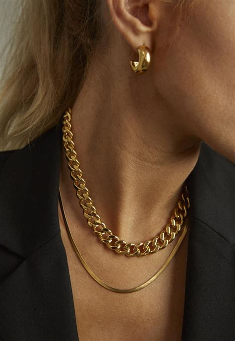Chunky Gold Necklaces Thick Chain Necklace Gold Chain Choker Gold