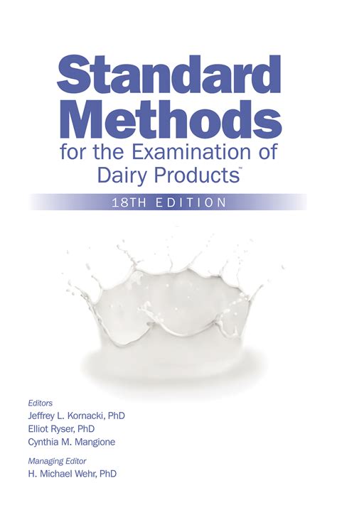 Item Detail Standard Methods For The Examination Of Dairy Products 18th