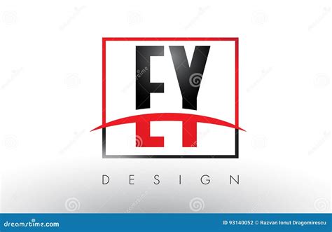 Ey E Y Logo Letters With Red And Black Colors And Swoosh Stock Vector
