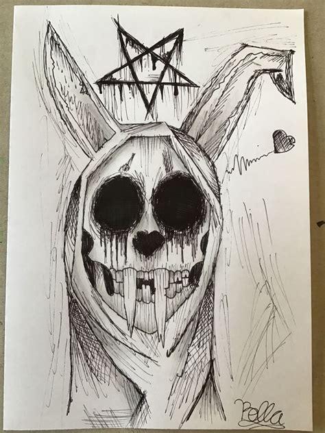 Gothic Drawings Easy Animal Drawings Creepy Drawings Art Drawings