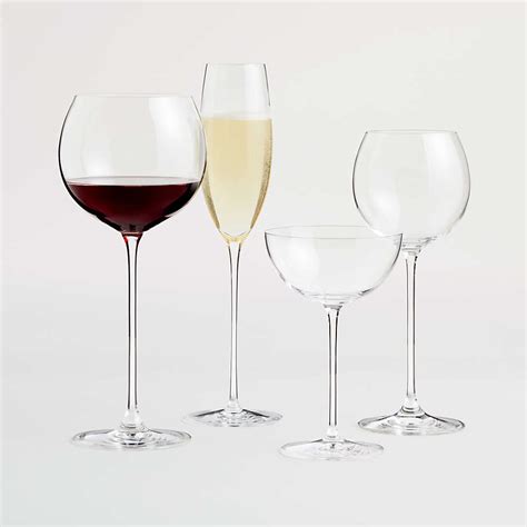 camille long stem wine glasses crate and barrel