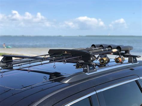 Low Profile Car Suv Roof Rack Fishing Rod Transportation System 4 Rod