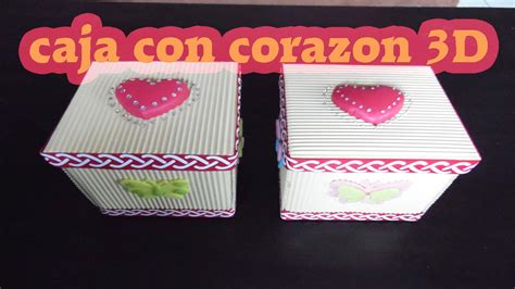 Diy Caja De Papel Corrugado Con Corazon 3d Pumitanegraart🐾 Youtube