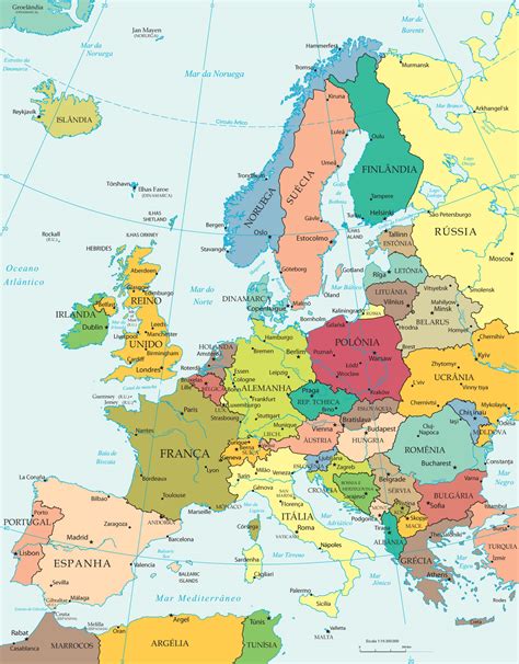 Mapa De Europa Más De 250 Imágenes De Calidad Para Imprimir