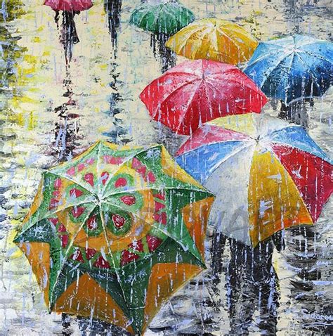 Stanislav Sidorov Umbrella Painting Rain Art Rain Painting