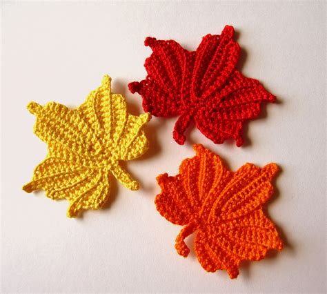 Small Maple Leaves Crochet Pattern Etsy
