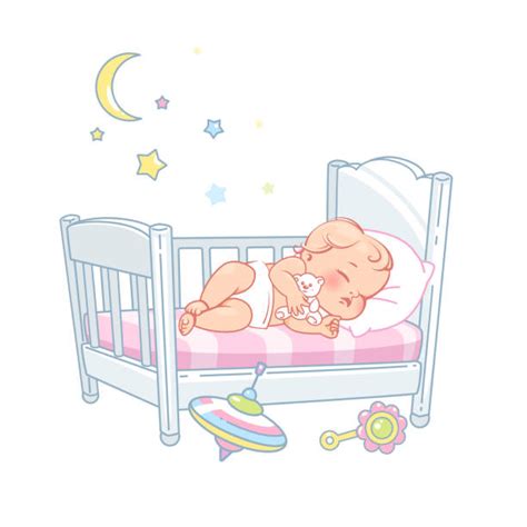Baby Sleeping In Crib Illustrations Royalty Free Vector Graphics