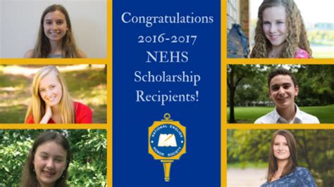 Congratulations Scholarship Winners Part 1 Nehs Museletter