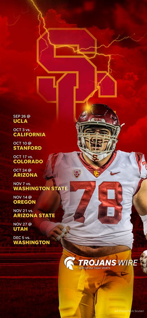 In addition, that demand is not just for the action on the field, as the entire atmosphere. 2020 USC Trojans Football Schedule: Downloadable Wallpaper