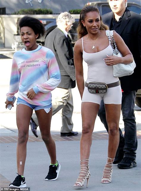 Mel B Makes A Rare Public Appearance With Daughter Angel 11 Daily Mail Online
