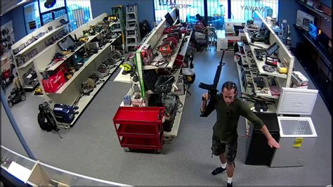 Pawn Shop Owner Reacts After Strange Shooting Incident Caught On Camera
