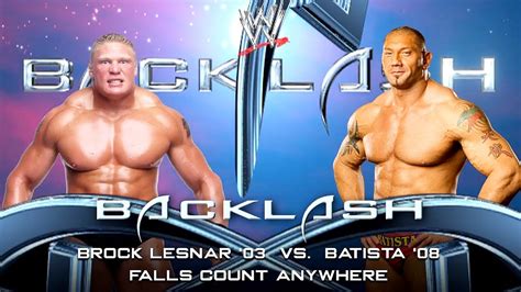 Wwe2k23 Batista Vs Brock Lesnar Dream Match Ps5 Gameplay Youtube