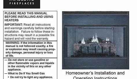 MAJESTIC FIREPLACES UV36RN HOMEOWNER'S INSTALLATION AND OPERATING