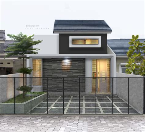 Desain rumah dengan garasi dan carport. Desain Fasad Rumah 1 Lantai Minimalis Modern - Argajogja