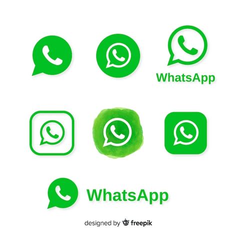 Whatsapp Icon Collection Free Vector