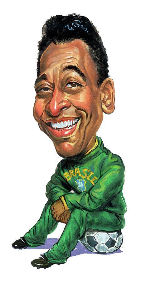 Pele By Art Celebrity Caricatures Caricature Pelé