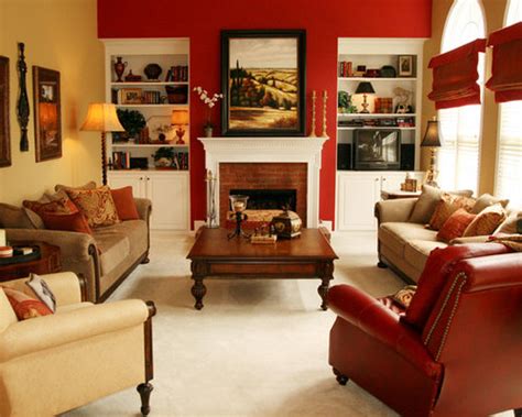 My kids have always shared a room and love to at least until my daughter hits tweens and realizes she has a choice. Red Accent Wall | Houzz