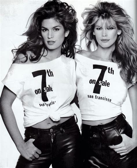 Cindy Crawford And Claudia Schiffer By Bruce Weber For Harper S Bazaar 1992 Supermodels