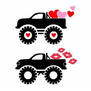 Polish your personal project or design with these monster truck transparent png images, make it even more personalized and more attractive. Valentine Monster Truck Cuttable Design