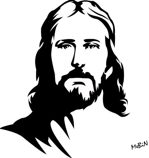 Jesus Christ Face Stencil