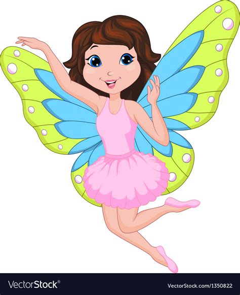 Beautiful Fairy Cartoon Royalty Free Vector Image