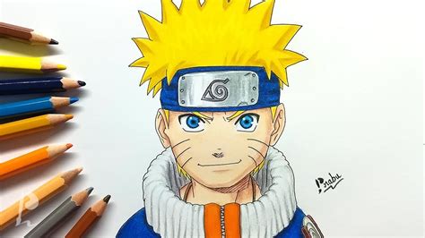 Drawing Naruto Uzumaki With Colour Pencils Naruto Budget Art Youtube