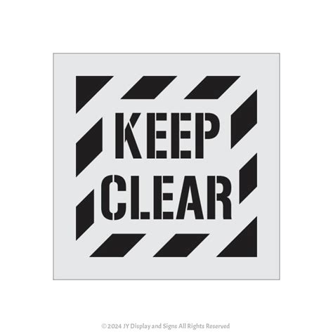 Keep Clear Stencil Spray Paint Marking Sign